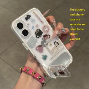 TEMU 휴대폰 케이스 - 귀여운 3D 고양이 TV 스티커 휴대폰 케이스, 3D 메이크업 거울 스탠드 포함, 아이폰 17/16/11/13/ Plus/15 Pro/15 Pro Max/12/14 Pro Max/Xs/Xr/11 Pro Max/12 Pro/12 Pro Max/13 Pro/13 Pro Max/14 Pro/14 Plus/7/8 Plus 신년 선물