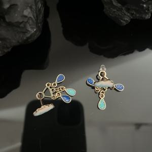 TEMU 세련된 구름 글리터 빗방울 귀걸이 한 쌍, 파티 및 캐주얼 모임에 완벽, 십 대를 위한 사랑스러운 생일 선물, 배터리 없음