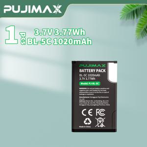 TEMU PUJIMAX BL-5C 호환 리튬 배터리 3.7V 1020mAh 고용량 충전식, 과충전 방지, 스마트폰, 태블릿, 전자책, 스마트워치, 휴대용 전자기기용 장시간 지속 전원 (리튬 배터리)