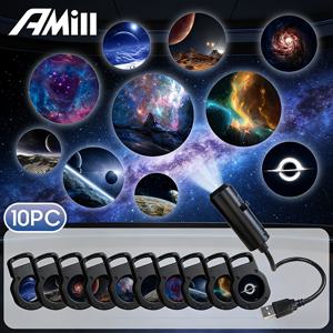 TEMU LED 은하수 프로젝션 무드등, 1등+10/6/3가지 패턴, 360° 회전 LED 은하수 프로젝터, 별하늘 조명 무드등, 분위기 프로젝션 램프, 천장 사진 배경 장식 조명, 침실, 거실, 휴일 장식용