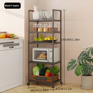 TEMU 주방 전자레인지 선반 보관대 데스크탑 더블 레이어 밥솥 냄비 분리대 스탠드