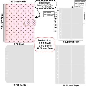 TEMU 1개 핑크 & PU 가죽 바인더 - A5 자석 포토 앨범, 엽서 스크랩북, SKZ 컬렉션, 장식 책, 선물, 사진 보관