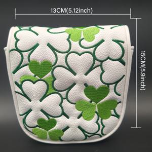 TEMU 스퀘어혼 LAB 퍼터 중앙 삽입봉에 맞는 자석 잠금식 골프 퍼터 커버, 볼헤드 추가 보호를 위한 패딩 처리된 내부