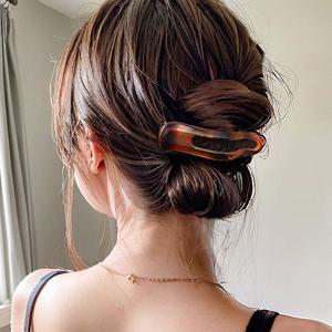 TEMU 1+1 투톤 악어 올림머리핀 2개 세트, 여성 헤어 악세사리 집게핀, 올림머리 반묶음 헤어핀, 헤어 클립, 데일리 헤어삔, 집게삔, 머리삔