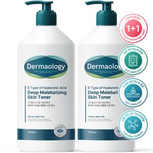 TEMU 1+1 더마올로지 8중 히알루론산 대용량 수분 토너 1L 스킨 토너 닥토 닦토 모공 여성 여자 남성 남자