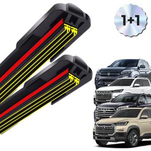 TEMU 1+1 트리플X2 렉스턴(신형) 전차종 와이퍼 블레이드 윈도우브러쉬