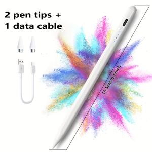 TEMU 유니버설 터치 펜, USB 충전식, 오래가는 배터리, 고정밀 , 아이패드, 아이폰, 갤럭시, Kindle 및 모든 유니버설 터치스크린 장치에 적합