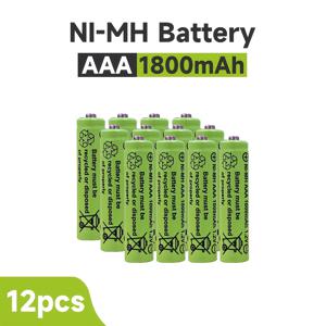 TEMU 4/12/16/24개입 충전식 AAA 1800mAh Ni-Mh 충전 배터리 1.2V 3A 배터리 (LED 조명, 장난감, Mp3, 카메라, 손전등, 면도기, CD 플레이어, 무선 마우스, 키보드용)
