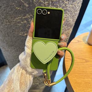 TEMU 폰 케이스: 도파민 시리즈 여성용 + 하트형 스탠드 + 랜야드 보호 케이스 방탄 폰 커버 Z Flip 7, Z Flip 7 FE, Z Flip 6, Z Flip 5, Z Flip 4, Z Flip 3용