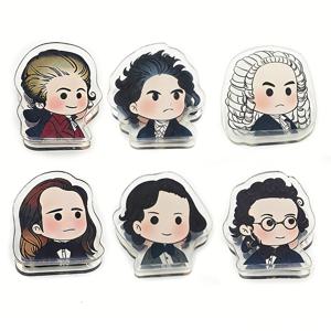 TEMU 6개입 투명/ 악보 홀더용 - 내구성 있는 아크릴 미니 악보 바인더, 피아노, 기타, 바이올린, 플ьют 악보용 투명 페이지 - 휴대용 악보지, 음악가 & 학생에게 이상적, 음악가 선물