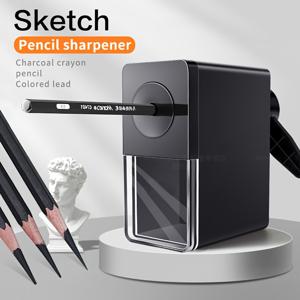 TEMU 스케치 연필깎이, 연필 및 숯연필 전용 수동식 자동 연필깎이, 롱코어 연필깎이, 전문가용 연필깎이 - 5단계 조절 가능한 수동 연필깎이, 6-8.2mm 연필 팁에 적합, 숯연필 및 색연필에 이상적, 스케치 및 페인팅에 필수