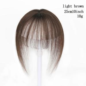 TEMU 여성을 위한 핸드크로셰 인간 머리카락 탑퍼, 볼륨 추가, 얼굴 라인 조절, 젊은 느낌 연출. 자연스럽고 가벼우며 통기성 좋은 프렌치 스타일 앞머리로 완벽한 헤어 연출