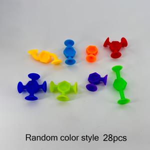 TEMU 28가지 흡착 컵 장난감은 놀이에 완벽하며 색상 인지력, 창의력, 상상력 및 인지 능력을 향상시켜 파티 선물로 좋습니다.