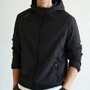 TEMU 남성 봄 여름 야외 초경량 얇은 후드 재킷, 캐주얼 레저 올매치, 드로스트링 모자, 속건성 통기성 경량, 봄 여름 야외 러닝 피트니스 하이킹 라이딩 등에 적합