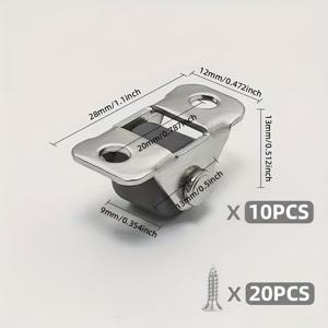 TEMU 30개 세트 0.5인치 미니 휠, 타타미 서랍 슬라이드용 선형 방향 캐스터, 서랍 시스템, 캐비닛 롤러 교체용, 선형 모션 캐스터, 미니 캐스터, 로우 허브, 매립형 마운트 디자인, 내구성 있는 미니 휠, 튼튼한 서랍 롤러, 작업장, 가구 DIY 애호가용