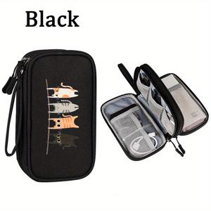 TEMU 내부 가방, 스토리지 파우치 1개 다기능 스토리지 파우치, 휴대용 디지털 스토리지 파우치, 헤드폰, 충전기, 휴대폰 등 수납 가능, 사무실 및 출장용으로 적합