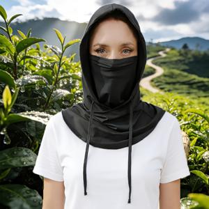 TEMU 여름 여름 여성용 야외 캐주얼 모자, 헤드 커버, 얇고 시원한 풀 캡, 얼굴 및 목 보호, 여성용 마스크, 선 모자, 귀걸이, 야외, 스포츠, 라이딩, 하이킹, 축구 착용에 적합, 통기성, 다용도