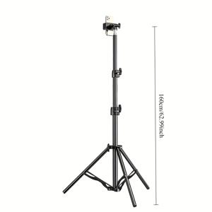 TEMU 범용 접이식 플레이트 홀더 플로어 스탠드, 높이 조절 가능, 휴대용, 팬 헤드, 삼각대, 4인치 나사 1개 포함, 높이 조절 가능, 스마트폰, 카메라, 프로젝터용