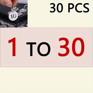 TEMU 30/50/100개 원형 금속 숫자 태그, 링 클립이 있는 속이 빈 파일 폴더 라벨, 사무실, 학교, 기숙사, 가정용 사물함에 적합