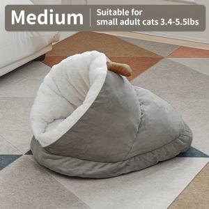 TEMU 나비 모양의 만화 고양이 둥지, 고양이 방용 슬리퍼 포함, 반실내 실내 침대로 적합. 따뜻하고 편안한 양털 안감이 있으며 다양한 색상으로 제공되며 강아지에게도 적합합니다.