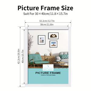 TEMU 2D 평면 화이트 우드 액자 1개 - 클래식 A4 & A3 사이즈 (30x40cm) 견고한 발판, 세로/가로 벽걸이/테이블탑 디스플레이, 홈 데코, 사진, 증명서, 작품용 - 내구성 있는 재사용 가능한 액자, 증명서 디스플레이, 모던 데코, 심플 디자인, 내추럴 우드 마감, 고체 목재 구조, 사진 애호가, 오피스 데코, 할로윈