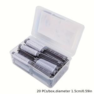 TEMU 16개/20개 히트리스 헤어 컬러 세트 남녀공용 성인용 푹신한 헤어 롤러 유연한 컬링 로드 컬러 살롱 퀄리티 헤어 스타일링 도구 컬링용