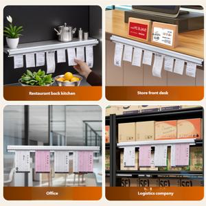 TEMU 1개 세탁 가능한 영수증 & 쿠폰 홀더 - 조절 가능한 바인더 클립 포함 - 열감지 종이, 바우처용 영수증 정리함 - 조립 필요 없음, 내구성 & 컴팩트 - 사무실, 레스토랑, 카페, 패스트푸드 영수증 관리용