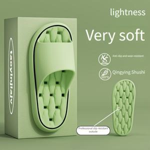 TEMU 부드러운 밑창 편안한 디자인 쉬운 EVA 슬리퍼 - 편안함, 미끄럼 방지, 세탁 가능한 실내/실외 사계절 완벽, 여성 신발