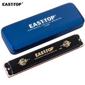 TEMU East Top 하모니카 C키, 24홀 전문가용 마우스 오르간 T2406S 하모니카 (성인, 전문가, 학생, 음악 애호가용), 휴일 선물, 휴대용 공연 하모니카