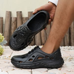 TEMU 남녀공용 EVA 소프트 슬리퍼, 편안한 실내/실외 슬리퍼 샌들, 미끄럼 방지 텍스처 디자인, 패셔너블한 신발, 단색 디자인, 다양한 색상 선택 가능, 모든 계절용