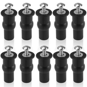 TEMU 10개입 변기 시트 나사 세트, 상단 장착형 변기 시트 힌지용 범용 스테인리스 스틸 교체 볼트, 흔들림을 안정화하고 느슨하고 흔들리는 시트를 안전하게 고정하도록 설계됨