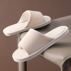 TEMU 사계절용 남녀공용 오픈토 슬리퍼, 부드럽고 편안한 밑창, 실내용으로 가볍게 사용 가능, 조용하고 쉬운 디자인으로 침실 또는 거실에 적합