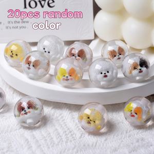 TEMU 신규 폭발 만화 동물과 강아지 장식 구슬 비즈 펜 16mm DIY 액세서리 포커스 비즈 DIY 재료 가방 비즈 펜 액세서리 재료 20/10개