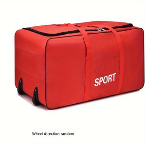 TEMU 대용량 롤링 스ूट케이스, 바퀴가 달린 접이식 여행 가방, 옥스포드 천, 내구성이 뛰어난 폴리에스테르, 비즈니스, 해외 공부, 이주용으로 사용할 수 있는, 그레이, 레드, 블랙, 그린 색상으로 제공