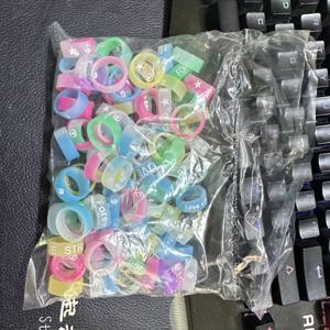 TEMU 실리콘 클리퍼 링 100개, 실리콘 미끄럼 방지 링, 새총 핸들 고무 링, 낚싯대 실리콘 미끄럼 방지 링