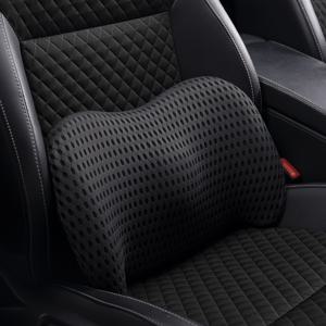 TEMU 자동차 시트용 인체공학적 3D 메쉬 요추 지지 쿠션 - 핏, 라이크라 소재, 운전 편안함 향상
