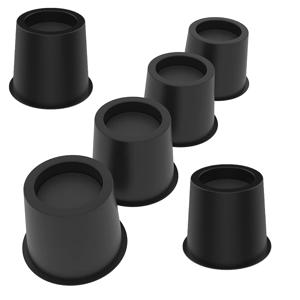 TEMU 4/6개 세트 원형 침대 받침대, 4인치(약 10.2cm) 헤비듀티 가구 받침대, 최대 2200파운드(약 1000kg) 지지, 최대 3.5인치(약 8.9cm) 높이 조절, 소파, 침대, 테이블, 안락의자, 의자용