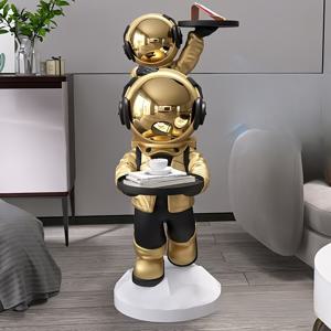 TEMU 우주비행사 테마 레진 장식 트레이 - 거실용 대형 바닥 스탠드, TV 캐비닛 사이드 테이블 - 완벽한 집들이 선물