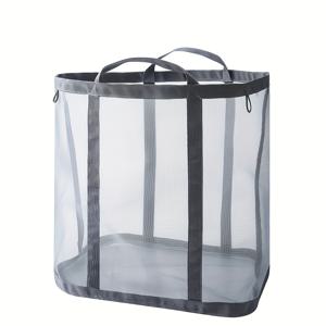 TEMU 1개/2개 가정용 메시 빨래 바구니, 더러운 옷용, 접이식 및 벽걸이형, 욕실 사용에 적합, 빨래 바구니