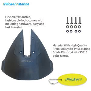 TEMU 40-300마력 보트용 블랙 하이드로foil - 외부 엔진 및 외부 드라이브 엔진용 안정화 핀