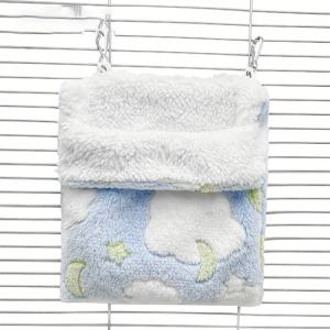 TEMU 슈가 글라이더용 걸이형 침낭, 겨울철 사용에 적합, 햄스터와 같은 소형 애완동물을 위한 따뜻하고 보호적인 제품, 사계절 사용 가능, 씹힘 방지