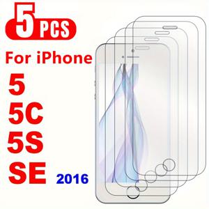 TEMU 아이폰 5 5s 5C SE 2016 호환 강화유리 보호필름 5개입