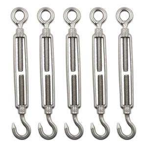 TEMU M8 후크 & 아이 턴버클 와이어 로프 텐션 5개 세트