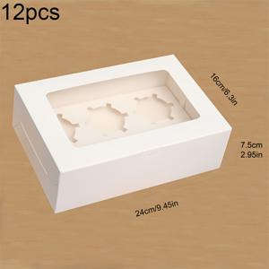 TEMU 그녀/그를 위한 선물용 우아한 화이트 파티 답례품 상자 12개 세트, 투명 창 포함 - 생일, 결혼식, 기념일, 특별한 날에 완벽 - 튼튼한 판지 선물 포장, 축하 행사 액세서리 | 우아한 외관, 생일 파티 장식, 크리스마스, 할로윈