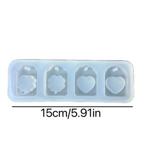 TEMU 네 링크 행잉 레진 에폭시 키체인 제작용 실리콘 몰드