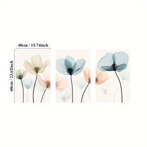 TEMU 3개 세트 액자 현대 벽 예술 장식, 우아한 장식 예술 작품, 캔버스 프린트 벽화, 파스텔 꽃 포스터, 추상 벽 장식, 클래식 홈 데코, 포스터, 방 미학, 이상적인 선물, 액자 포함