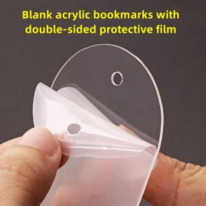 TEMU 30개 투명 아크릴 북마크 - 0.039인치 두께 빈 공예용 북마크, 휴일 선물 태그 및 스타일리시 책꽂이용 (테슬러 미포함), 독서용 북마크