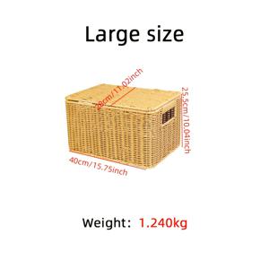 TEMU 핸드메이드 빈티지 수납 바구니, 옷, 책, 각종 잡화 수납 상자, 편리하고 실용적인 침실 거실 수납 바구니, 선반 바구니