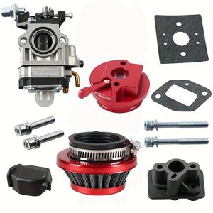 TEMU 고성능 15mm 캐버레이터 카브 매니폴드 인렛 기트 에어 필터 어댑터 세트, 2 스트로크 43cc 47cc 49cc 스탠드업 가스 스쿠터 ATV 쿼드 포켓 바이크 XG-550 블레이드Z 모비와 호환 가능