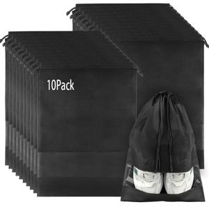 TEMU 10개/20개 휴대용 여행용 신발 가방, 공간 절약 수납, 방진 드로스트링 디자인, 침실, 거실, 여행, 기숙사 및 신발장 등 다양한 환경에 적합, 운동화, 가죽 신발 및 다양한 작은 물품 보관 가능